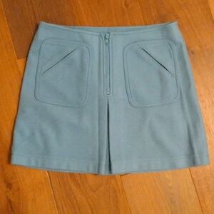 Blue Wool Gap Mini Skirt